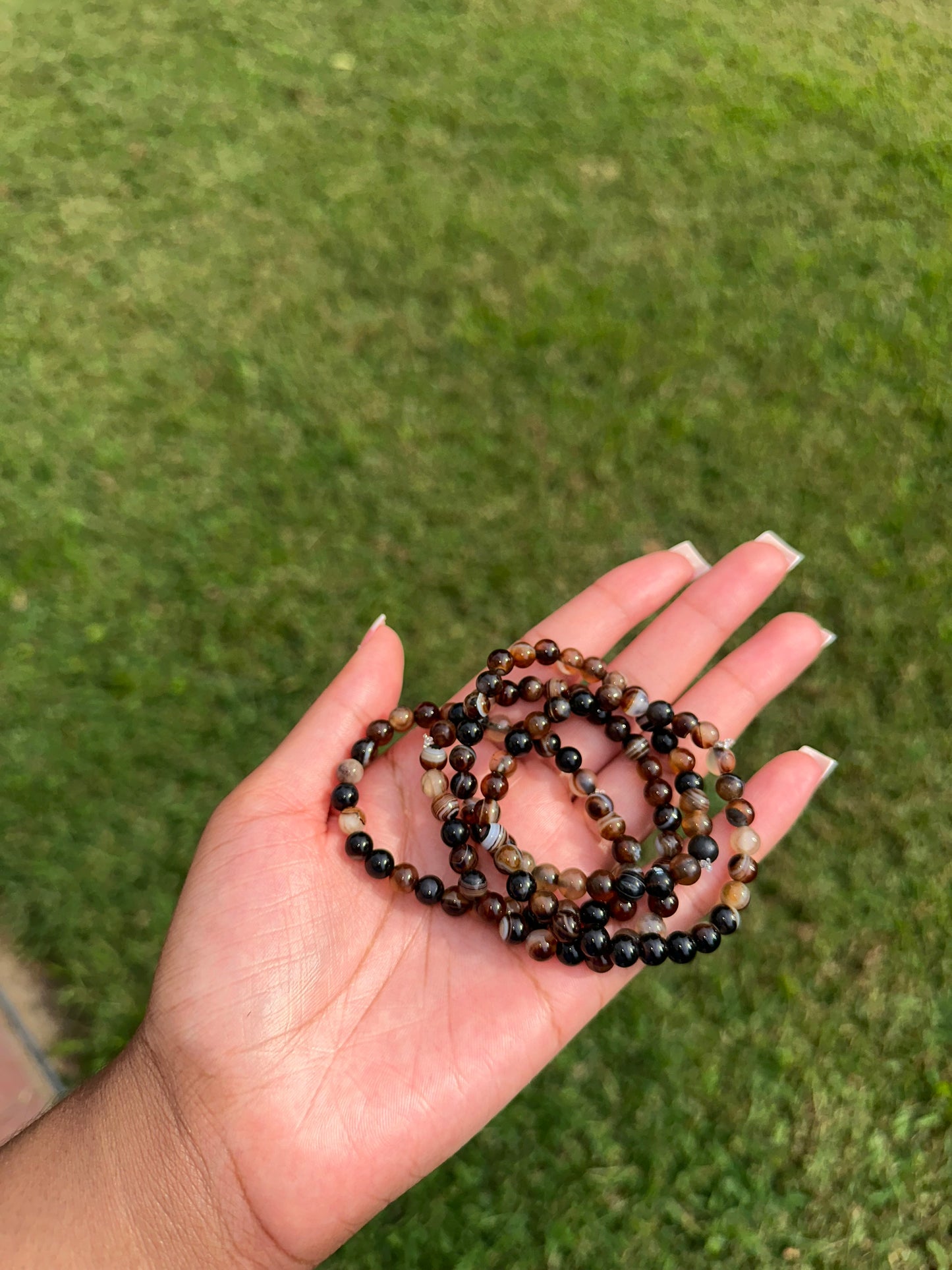 Dark Brown Striped Agate