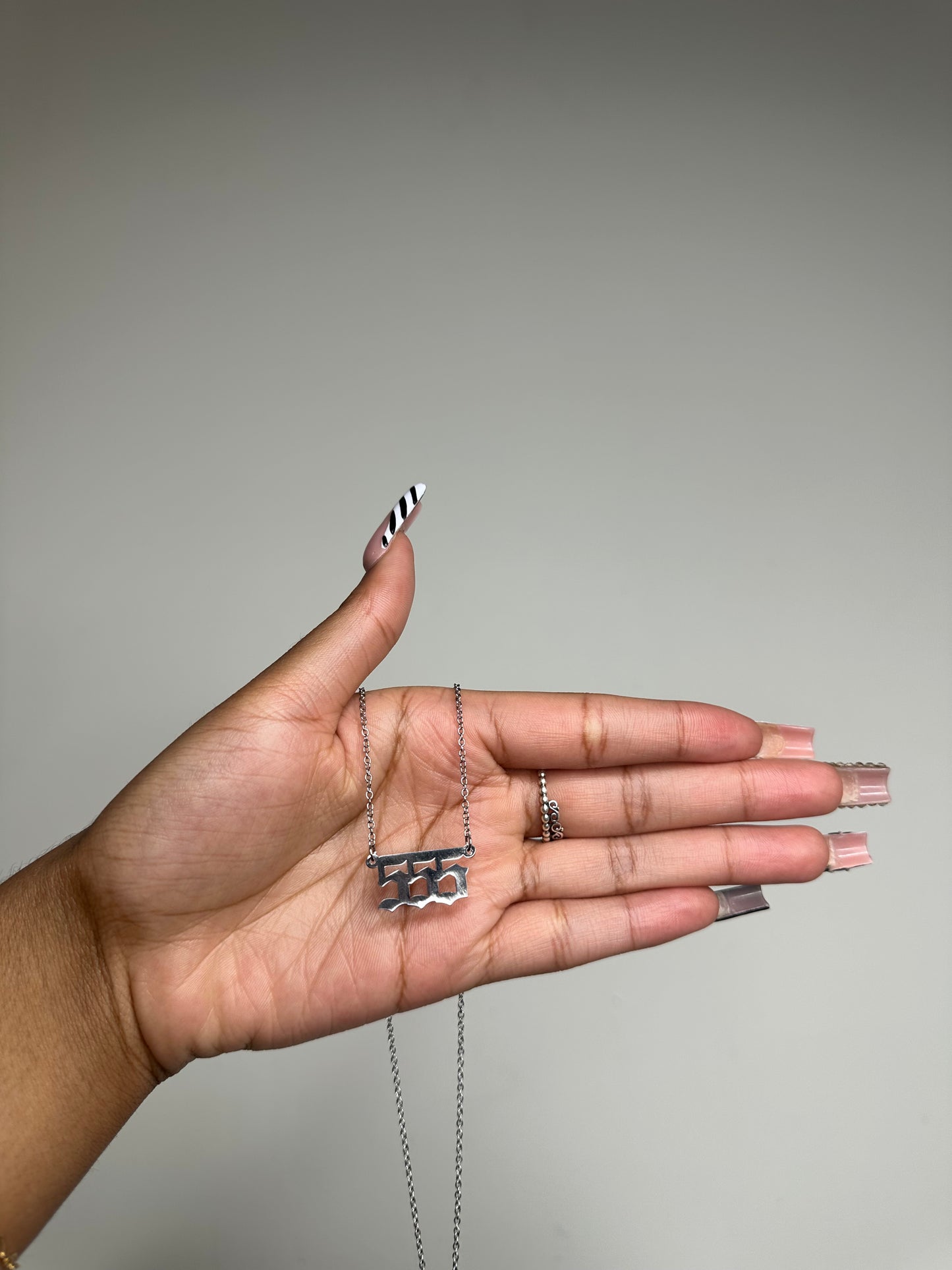 Silver Angel Number Necklace