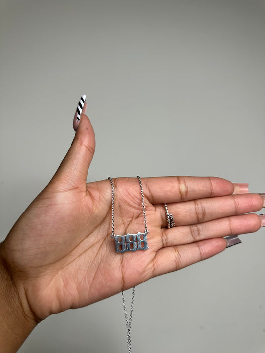 Silver Angel Number Necklace