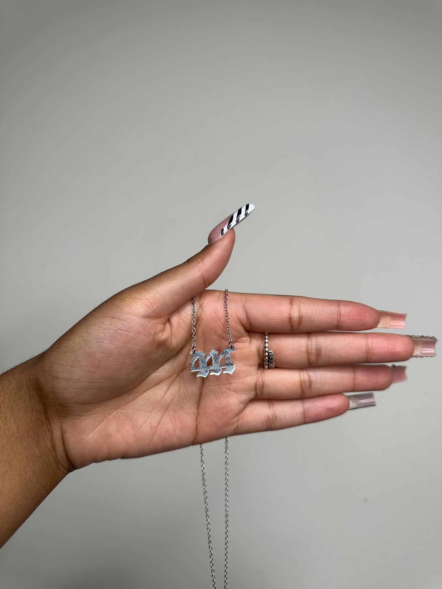 Silver Angel Number Necklace