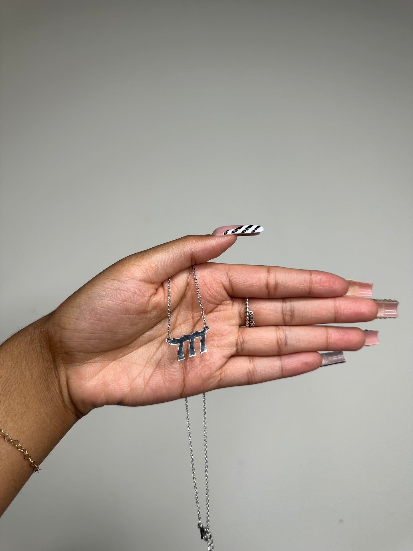 Silver Angel Number Necklace