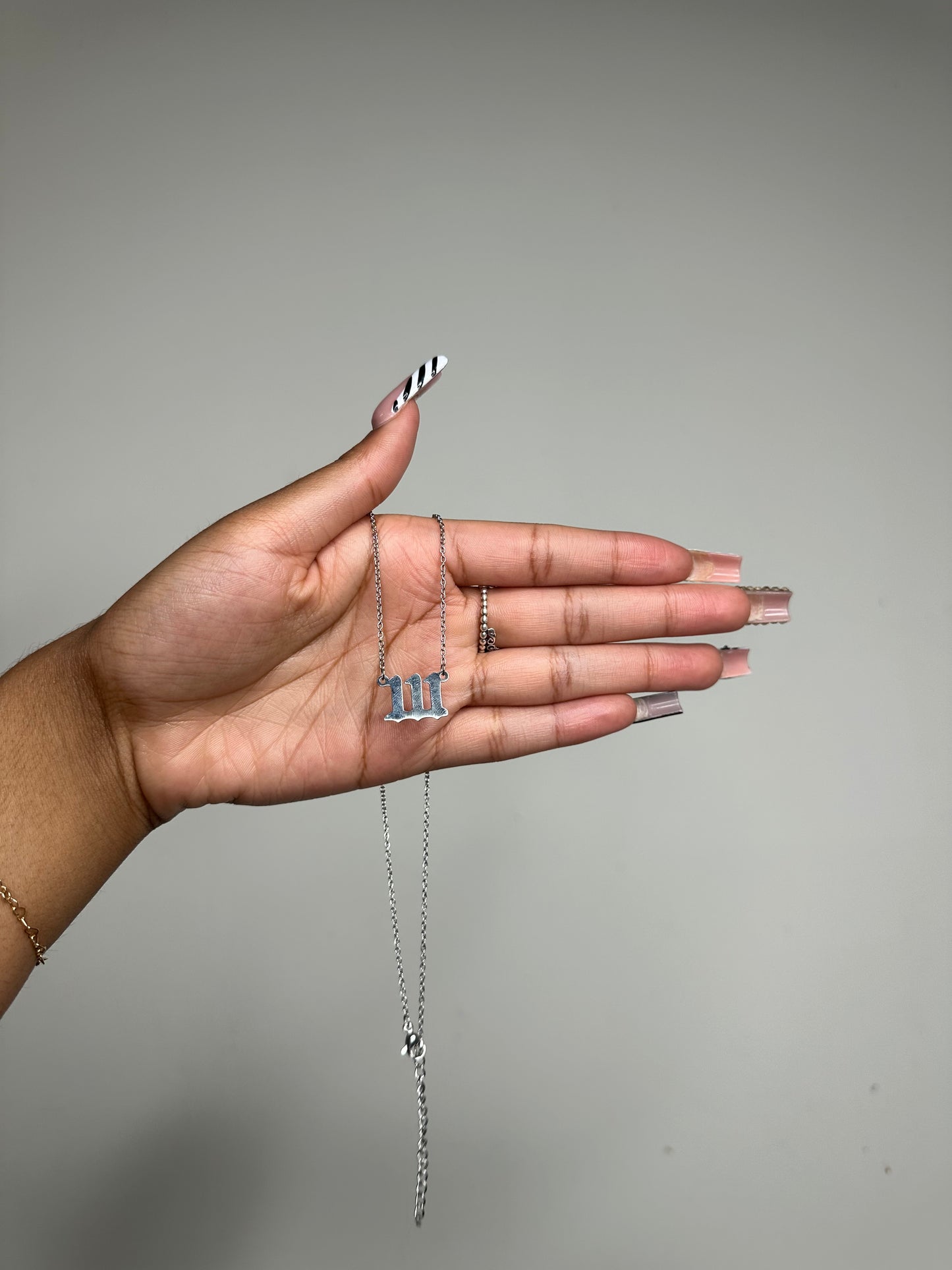 Silver Angel Number Necklace