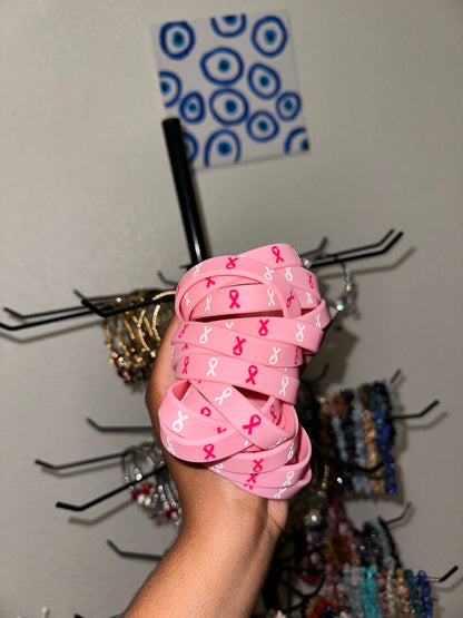 Breast Cancer Awareness Rubber Bracelets
