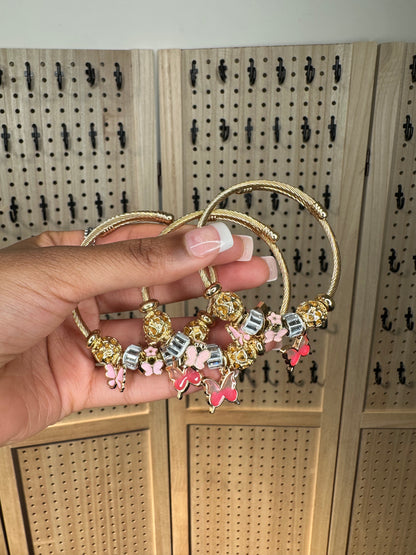 Gold Charm Bangles