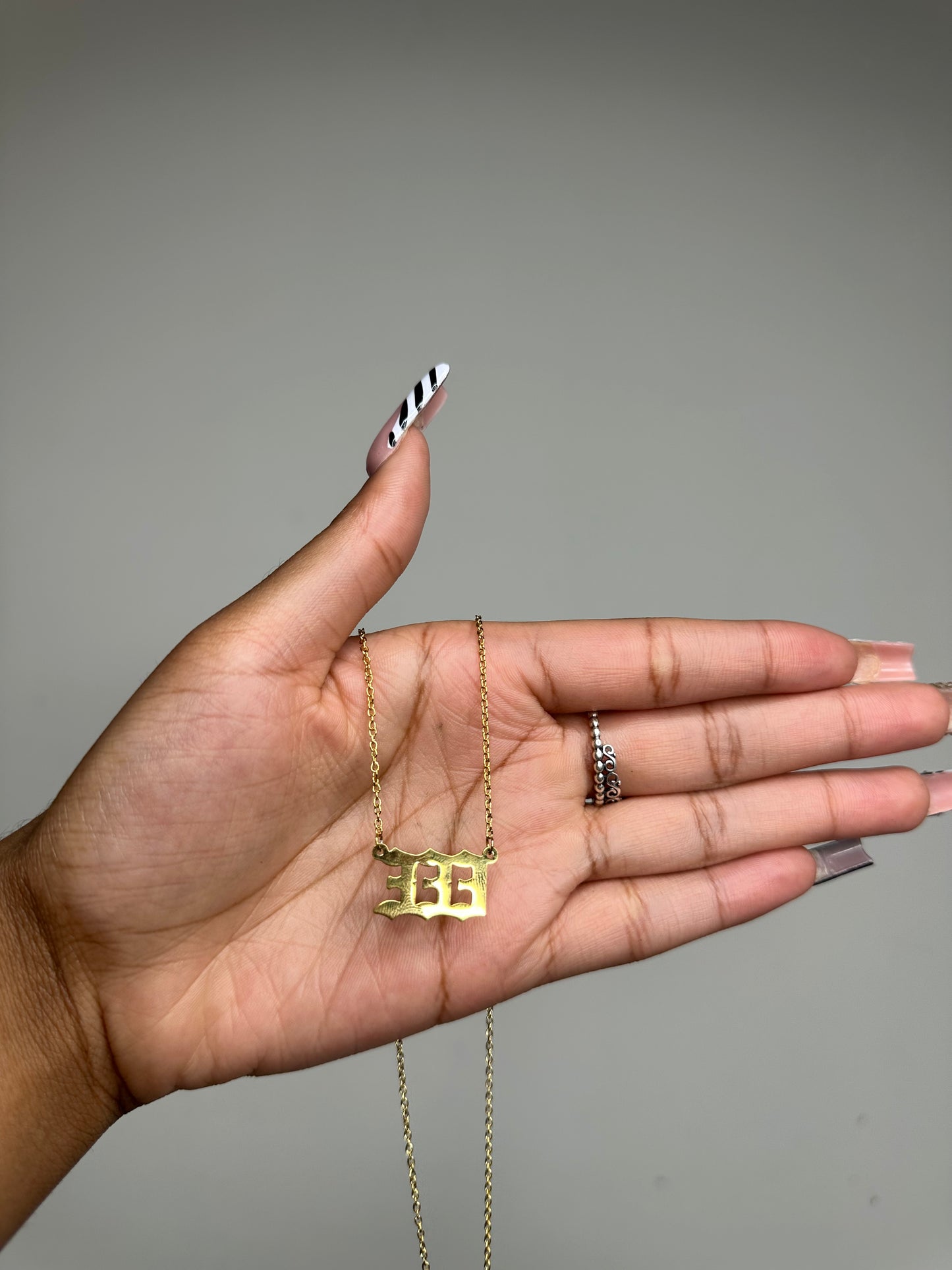 Gold Angel Number Necklace